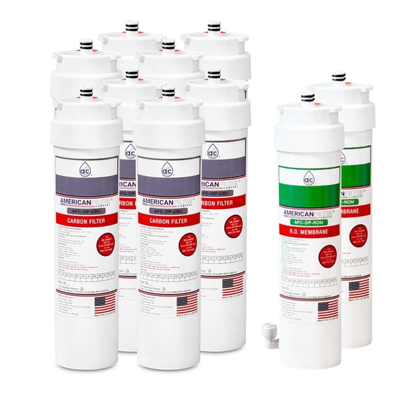 AFC® #AFC-DP-CB1-ROM, Compatible with Dupont® WFRO60X QuickTwist RO Drinking Water Filter System cartridges set of WFQTC30001 and WFROM1000X - 2 Year Pack