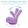 thumbnail image 2 of Best Choice Products Folding Floor Gaming Chair for Home, Office w/ 360-Degree Swivel, 4 Positions - Lavender, 2 of 7