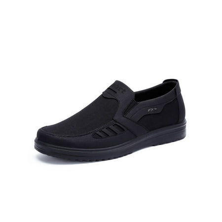 

Ferndule Men s Nonslip Slip On Casual Sneakers Sports Loafers Driving Comfort Round Toe Flat Shoes Black 11