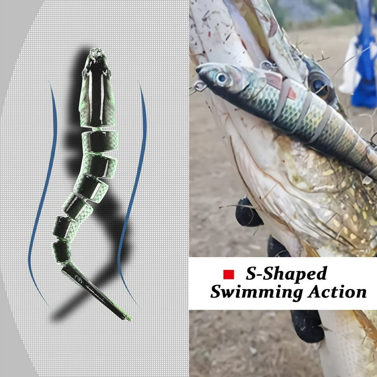 Multi Jointed Fishing Lure Bass Slow Sinking Swim Bait Bass Bionic  Saltwater Fishing Lures Freshwater Realistic Topwater 