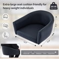 thumbnail image 6 of FIRAVOE Bar Stools with Back Set of 2 (19.7" Large Base) Swivel Counter Height Bar Stools (3.1" Thick Upholstered Seat) Adjustable Faux Leather Barstools Bar Chairs for Kitchen Island, Black, 6 of 10