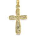thumbnail image 3 of 10K Yellow Gold Cross w/Filigree Center Charm - 25.6mm, 3 of 6