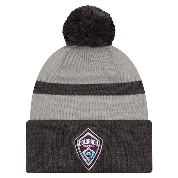 Men's-New Era  Black Colorado Rapids 2025 Kickoff Cuffed Knit Hat with Pom