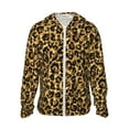 thumbnail image 2 of Lsque Gold Glitter Leopard UPF 50+ Lightweight Sun Protection Men's Women's Long Sleeve Shirt, Hoodie Performance -XX-Large, 2 of 9