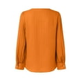 thumbnail image 5 of Blusa de encaje con cuello en V para mujer - Color liso, manga corta, poliéster, camisa elegante y casual para el trabajo o una cita, 5 of 5
