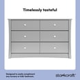 thumbnail image 6 of Storkcraft Crescent 6 Drawer Nursery Dresser, Pebble Gray, 6 of 13