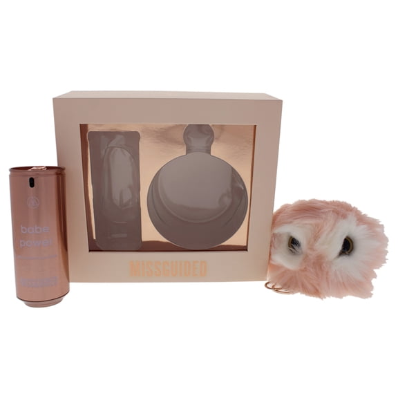 Babe Power by Missguided for Women - 2 Pc Gift Set 2.7oz EDP Spray, Pom Pom Keyring