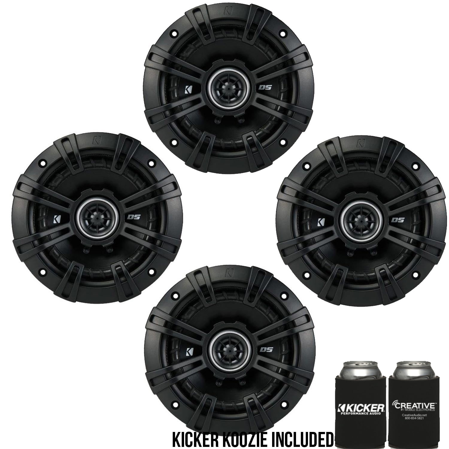 Kicker DSC50 5.25Inch (130mm) Coaxial Speakers, 4Ohm bundle