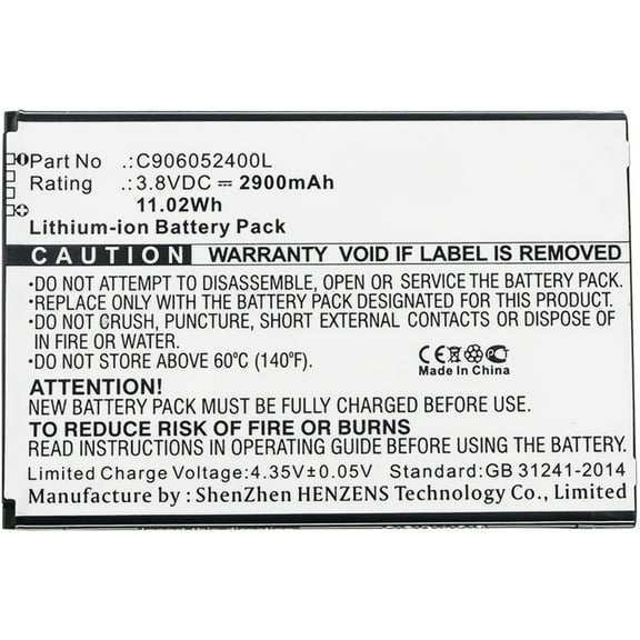 Batteries N Accessories BNA-WB-L8255 Cell Phone Battery - Li-ion, 3.8V, 2900mAh, Ultra High Capacity Battery - Replacement for Blu C906052400L Battery