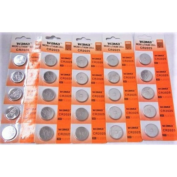 Wama CR2025 3V Lithium Coin Cell Battery (15 Batteies)