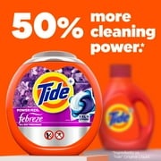 Tide Power PODS® Laundry Detergent Pacs with Febreze Odor Eliminators, Spring & Renewal, 45 Count