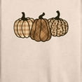 thumbnail image 3 of Instant Message - Brown Plaid Pumpkins - Women's Lightweight French Terry Long Sleeve Shirt, 3 of 6