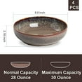 thumbnail image 2 of 30oz Ceramic bowls set of 4-8" serving bowls for Kitchen,Pasta,Salad-Dishwasher & Microwave Safe Perfect for Housewarming, Thanksgiving, Christmas-Caramel Brown, 2 of 6