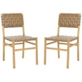 thumbnail image 3 of Safavieh Jeremiah Woven Leather Dining Chair in Brown / Natural, 3 of 11