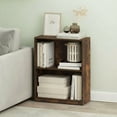 thumbnail image 3 of Furinno GRUEN 2-Tier Small Open Shelf Bookcase 8.3 x 21.8 x 27 Amber Pine, 3 of 5