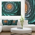 thumbnail image 1 of Art Numérique Fractal Flower Turquoise - Impression sur Toile Florale, 1 of 3