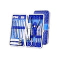 thumbnail image 2 of 18Pcs Blue Manicure Set - 18 Piece Multi Function Manicure Tool Set Stainless Nail Care & Cuticle Remover Kit Portable Travel Nail Grooming Case, Nail Clippers, Nail Clippers, Easter, St. Patrick'S, 2 of 4