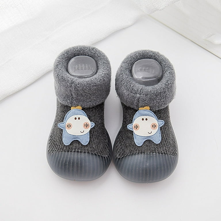 Legepladsudstyr på trods af Der er behov for Yinguo Baby Home Slippers Cartoon Warm House Slippers For Lined Winter  Indoor Shoes Grey 24 - Walmart.com
