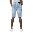 thumbnail image 2 of X RAY JEANS Men's Denim Cargo Shorts 12 Inches Inseam, Light Blue, 34, 2 of 7