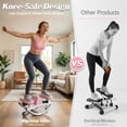 thumbnail image 3 of Kdymod Lateral Rocking Fitness Stepper, Low Impact Portable Exercise Stepper, Workout Machine, Rock Stepper Machine with Digital Monitor & Resistance Bands,Pink, 3 of 9