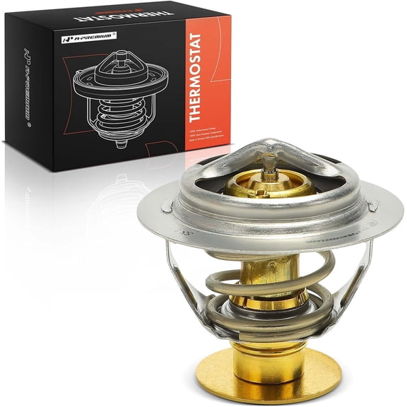 A-Premium Engine Coolant Thermostat Compatible with Ford F-150 F150, Explorer, Escape, Fusion, Edge, Mustang, Expedition, C-Max, Bronco & Lincoln MKZ, MKX, Navigator, Continental, Aviator, Nautilu