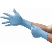 9-1/2" Powder Free Unlined Nitrile Disposable Gloves, Blue, Size L, 100PK