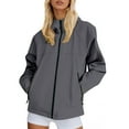 thumbnail image 2 of Lightweight Windbreaker Jacket Women 2025 Fall Long Sleeve Breathable Zip Up Hooded Coat with Pockets Outerwear, 2 of 8