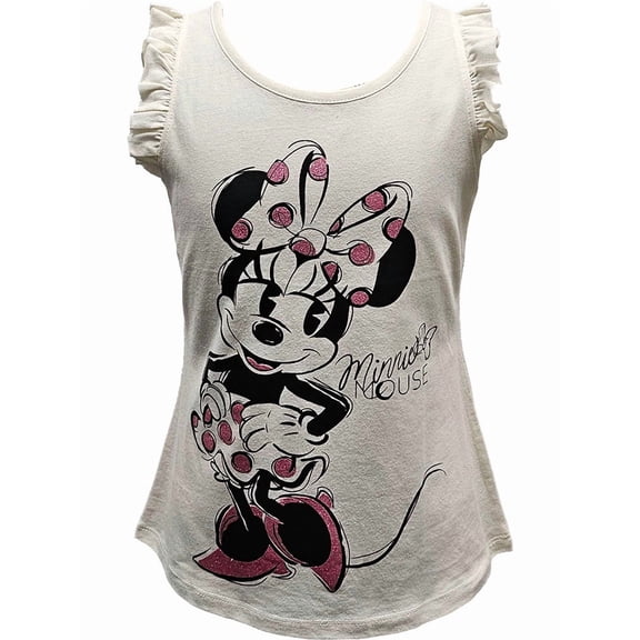 Sketched Minnie Disney Youth Girls Fashion Tank Top