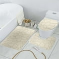 thumbnail image 5 of 3 Toilet Seat Covers,3 Piece Rock Memory Foam Bathroom Mat Set Flannel Embossed Rug Mat Toilet Lid Cover 19, 5 of 5