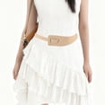 thumbnail image 2 of Unique Bargains 1 Pc Adjustable Waist Belt Bohemian Tie Belt Versatile Pattern Khaki, 2 of 5