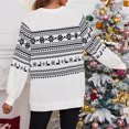 thumbnail image 5 of Moda mujer Navidad Casual manga larga cuello redondo señoras Tops sudaderas Fridja  fhghd808, 5 of 5