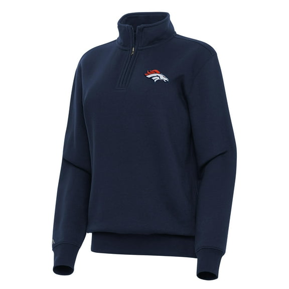 Women's Antigua Navy Denver Broncos Victory Quarter-Zip Top