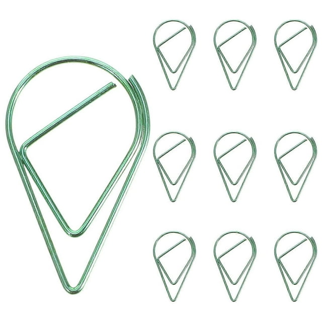 10Pcs Paper Note Metal Clips Decorative Bills Clamp Dripping Shaped Pin Office Accessories