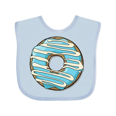 

Inktastic Donut Blue Frosting White Icing Boys or Girls Baby Bib