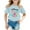 Sky Blue, variant on Back To Short Sleeve Tee, Solid Color Casual Soft Tees, Light Basic Tops For Girls Age Range 3â14