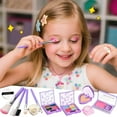 thumbnail image 6 of Rirool Kids Makeup & Nail Polish Kit for Girls - 2 in 1 Washable Cosmetic Set with Nail Dryer, Princess Crown & Jewelry - DIY Toys Gift for Ages 3-8 Purple, 6 of 7