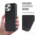 thumbnail image 4 of for iPhone 14 Pro Case, Premium PU Leather TPU Case, Compatible with Magsafe, Ultra Slim Non-Slip Anti-Scratch Shock-Absorbent Phone Cover for iPhone 14 Pro, Black, 4 of 11