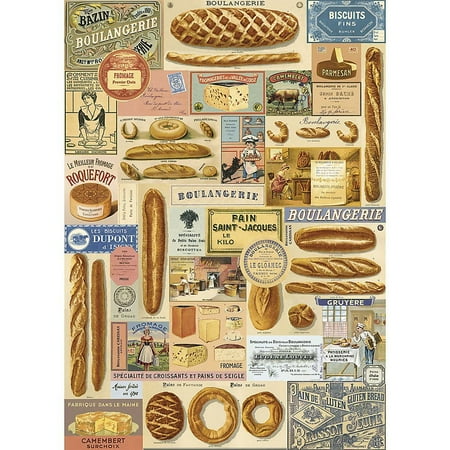 Decoupage Gift - Cavallini & Co. Boulangerie Decorative Decoupage Poster Wrapping Paper Sheet, Luxury Italian archival paper stock By Cavallini Co Ship from US