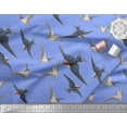 thumbnail image 2 of Soimoi Tissu Popeline de Coton Bleu Imprimé Pic Volant par Yard 42 Pouces de Large, 2 of 3