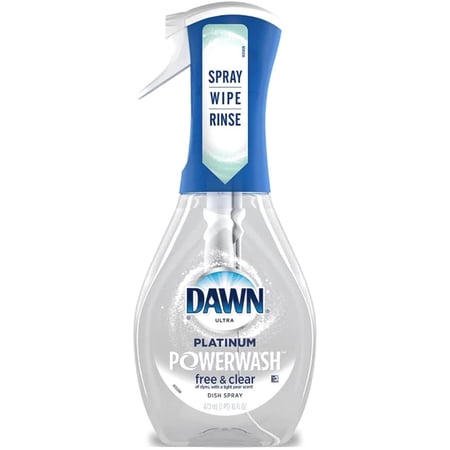 Dawn Free & Clear Powerwash Dish Spray, Dish Soap, Pear Scent, 16Oz