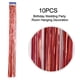 thumbnail image 2 of Oropel de aluminio para fiesta de boda y cumpleaños, cortina con flecos, decoración colgante para puerta y habitación (rojo), 10 Uds., 2 of 7