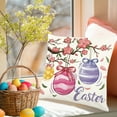thumbnail image 6 of Up to 65% off Throw Pillow Covers 18x18 Easter Pillow Cover 18X18 Inches Colored Eggs Spring Art Textured Linen Pillow Cover's For Home Sofa Couch Decoration, 6 of 6