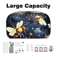thumbnail image 3 of Honeybee Hard Drive Cases Cable Organizer Small Travel Electronic Organizer Charger Case Organizer Oxford Fabric Waterproof Storage Bag for Protecting Electronic Gadgets - 5.9x9.44x3.14 in, 3 of 6