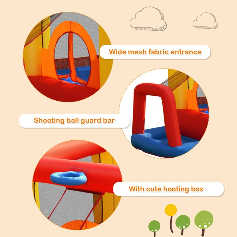 Aimee Lii Inflatable Mighty Bounce House Jumper w/ Slide + Arch (Blower Not Included), Kids Bounce House
