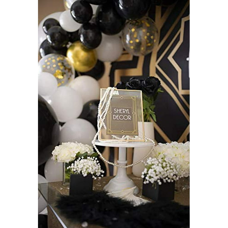  New Years Decorations Gold Black White Party Decor Kit