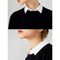 thumbnail image 6 of Deago Fake Collar Detachable Dickey Collar Blouse Half Shirts Peter Pan Lace False Collars for Women Girls, 6 of 9