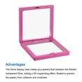 thumbnail image 4 of Uxcell Floating Thin Film Display Box, ABS Frame Case 4.33 inch x 4.33 inch x 0.79 inch Red Pack of 5, 4 of 5