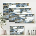 thumbnail image 4 of Designart ' Gold and Dark Blue Abstract Waves III ' Modern Canvas Wall Art Print, 4 of 4