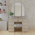 thumbnail image 4 of Cortesi Home Tilly Accent Chair with Bow Detail, White Faux Fur, 4 of 7