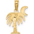 thumbnail image 4 of 14K Yellow & Rhodium With Charleston Palm Tree Charm (15.11 X 11.68) Made In United States k9455, 4 of 5